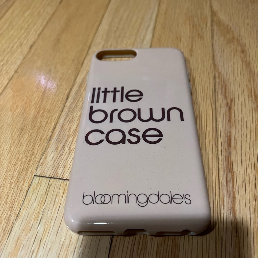 Limited edition iphone 6 s plus bloomingdales motto embossed shiny nude case